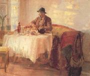 Breakfast Before the Hunt (nn02) Anna Ancher